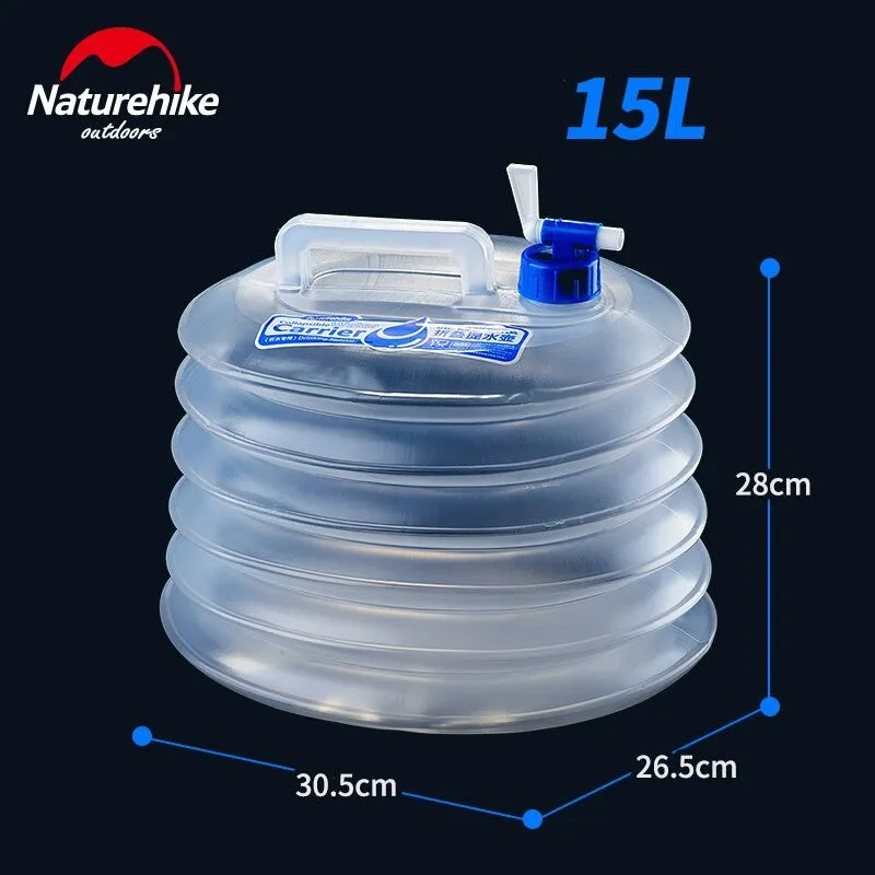 Naturehike Outdoor Camping Foldable Bucket Collapsible Water Bag Container 15L