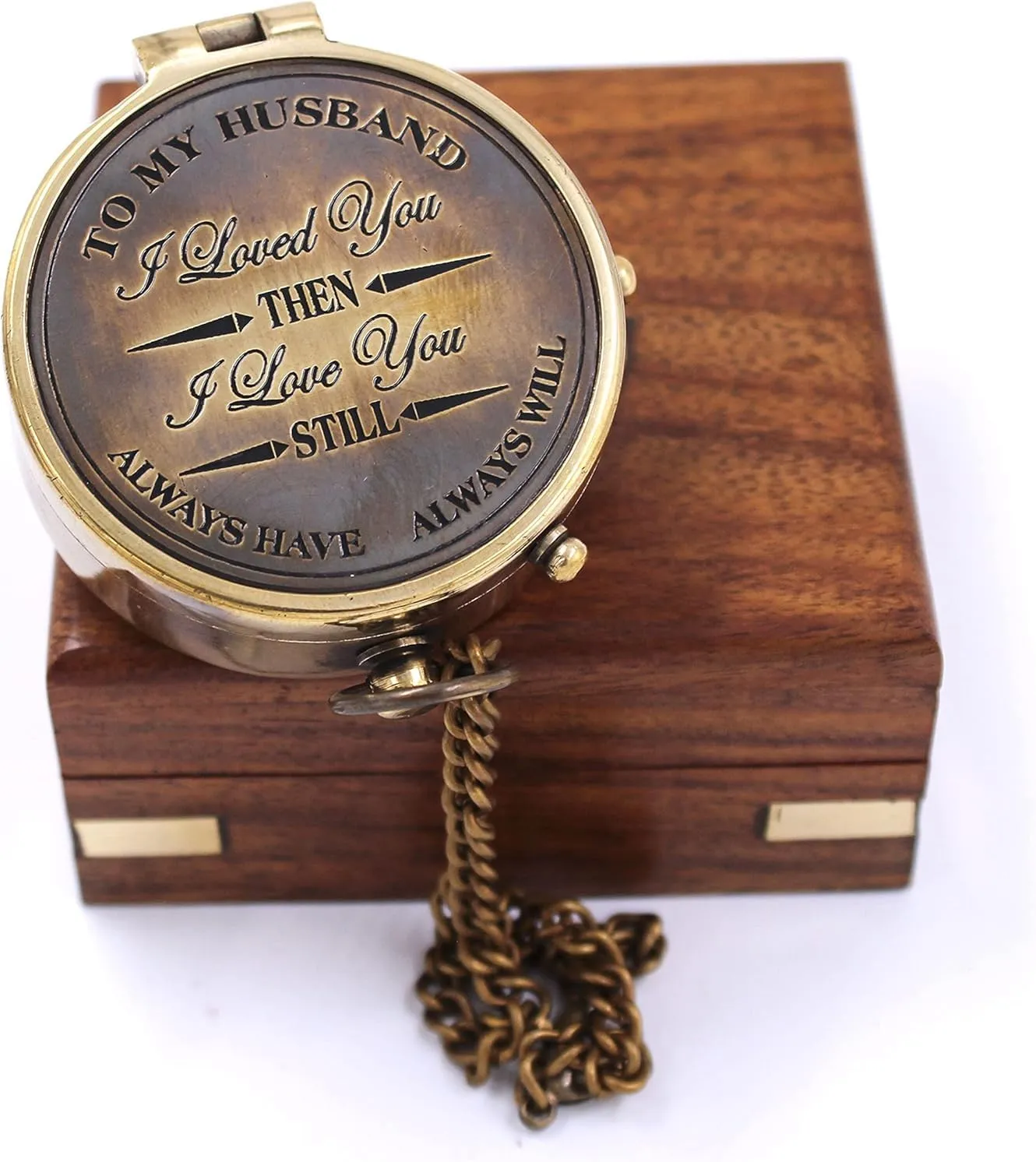 nauticalshoppee to My Husband Camping Compass Engraved Gift – “I Loved You Always Have Always Will” Portable Compass for Outdoor Adventure