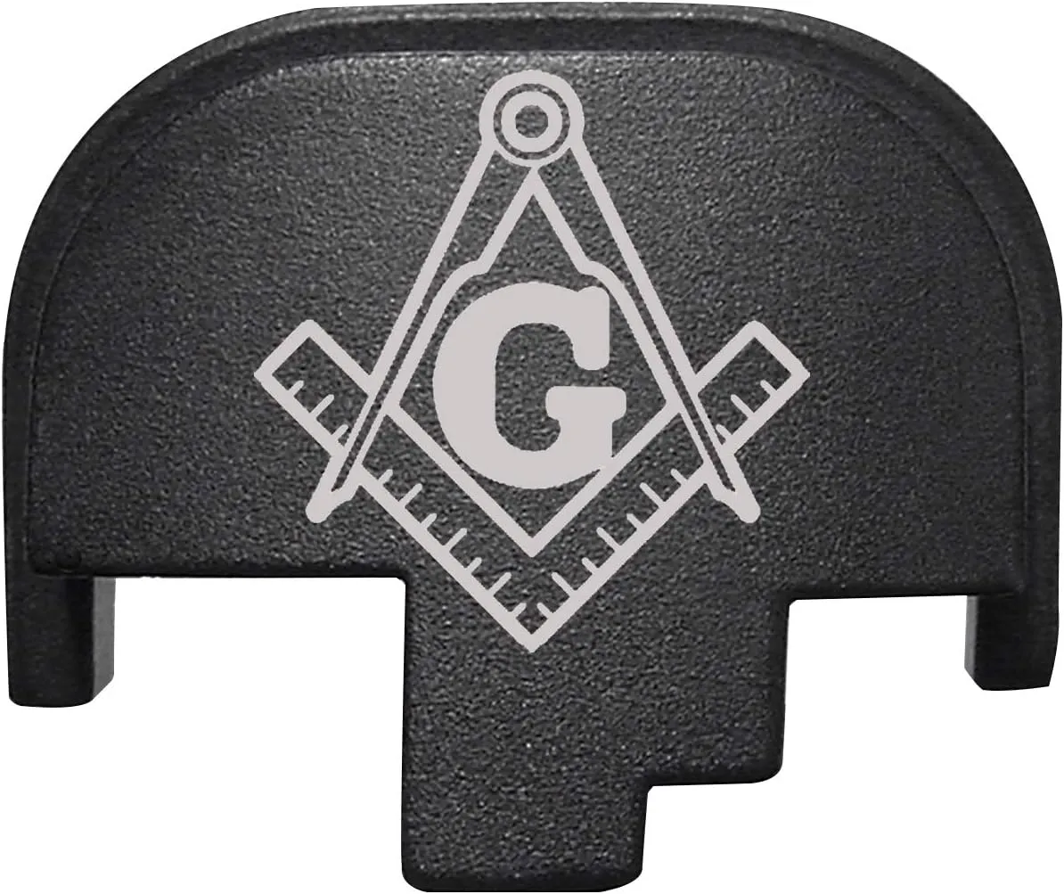 NDZ Performance Rear Back Plate for Smith & Wesson S&W M&P 2.0 Full-Size Compact Black - Masonic Square and Compass