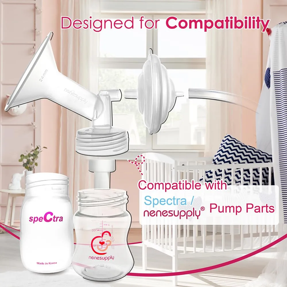 Nenesupply 21mm Flange Pump Parts Compatible w Spectra S2 S1 Breast Pumps Replacement Kit for Spectra Pump Parts S2 Parts S2 Accessories Inc Flange Duckbill Valve Backflow Protector