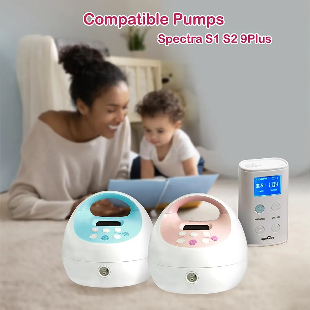 Nenesupply 21mm Flange Pump Parts Compatible w Spectra S2 S1 Breast Pumps Replacement Kit for Spectra Pump Parts S2 Parts S2 Accessories Inc Flange Duckbill Valve Backflow Protector
