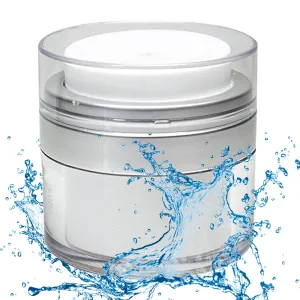 New Empty Airless Cosmetic Container – The Best Refillable Container for Creams, Gels & Lotions - Leak Proof BPA FREE Portable Travel Size Container, TSA Approved - The Best Cream Jar (1.7 oz)