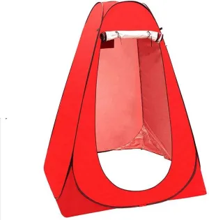 New Pop Up Privacy Shelters Tent Instant Portable Outdoor Shower Tent,Camp Toilet,Changing Room,Rain Shelter for Camping Beach,Outdoor Foldable Changing Room Privacy Shelter (Red,59 * 59 * 74.8")