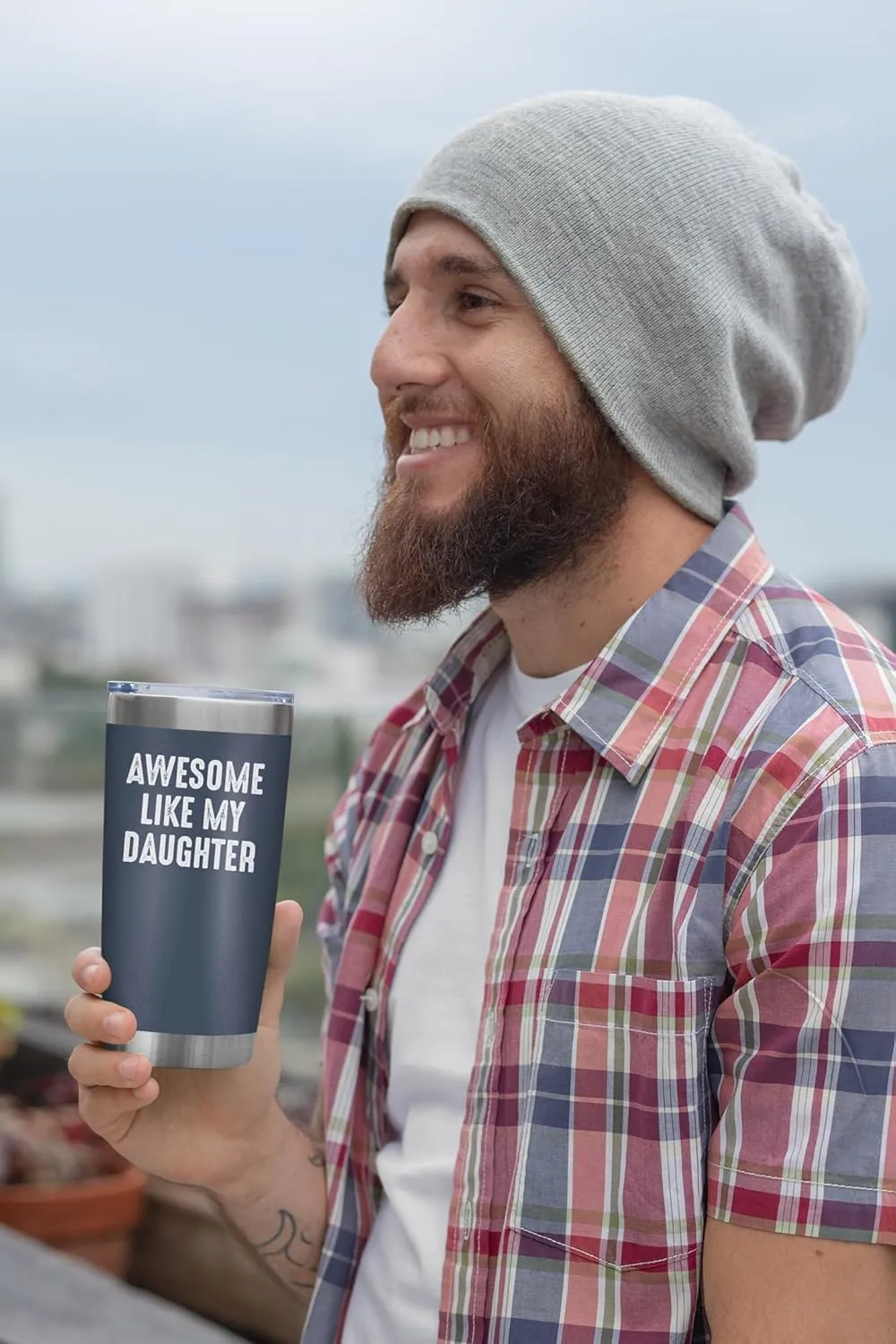 NewEleven Fathers Day Gift For Dad - Cool Dad Gifts From Daughter - Unique Birthday Present Ideas For Father, Husband, Bonus Father, Step Papa, New Papa From Daughter - 20 Oz Tumbler