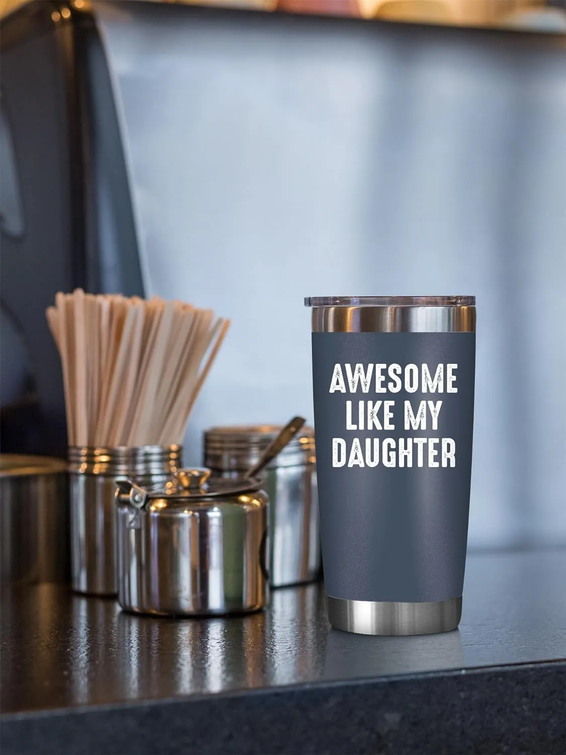 NewEleven Fathers Day Gift For Dad - Cool Dad Gifts From Daughter - Unique Birthday Present Ideas For Father, Husband, Bonus Father, Step Papa, New Papa From Daughter - 20 Oz Tumbler