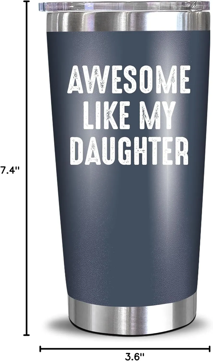 NewEleven Fathers Day Gift For Dad - Cool Dad Gifts From Daughter - Unique Birthday Present Ideas For Father, Husband, Bonus Father, Step Papa, New Papa From Daughter - 20 Oz Tumbler