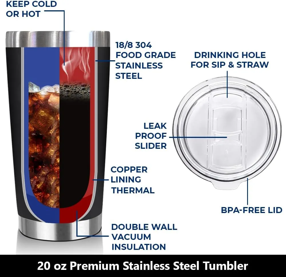 NewEleven Fathers Day Gift For Dad From Daughter Son Kids - Gift For Dad, Father, Step Father - Funny Birthday Gifts For Father - 20 Oz Tumbler