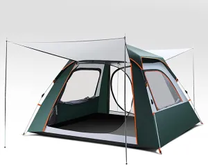 NIEH Camping Instant Pop Up Tents, 5-8 Person Tent, Waterproof Windproof Family Tent with Top Rainfly, 6 Person Family Camping Tent with 360° Panoramic View