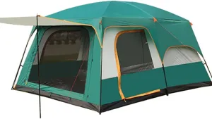 NIEH Outdoor Tent, Camping Tent 6 Person, Family Tents for Camping Waterproof, Tent with Living Room and Separate Rooms, 4 Season Tents Big Family Shelter