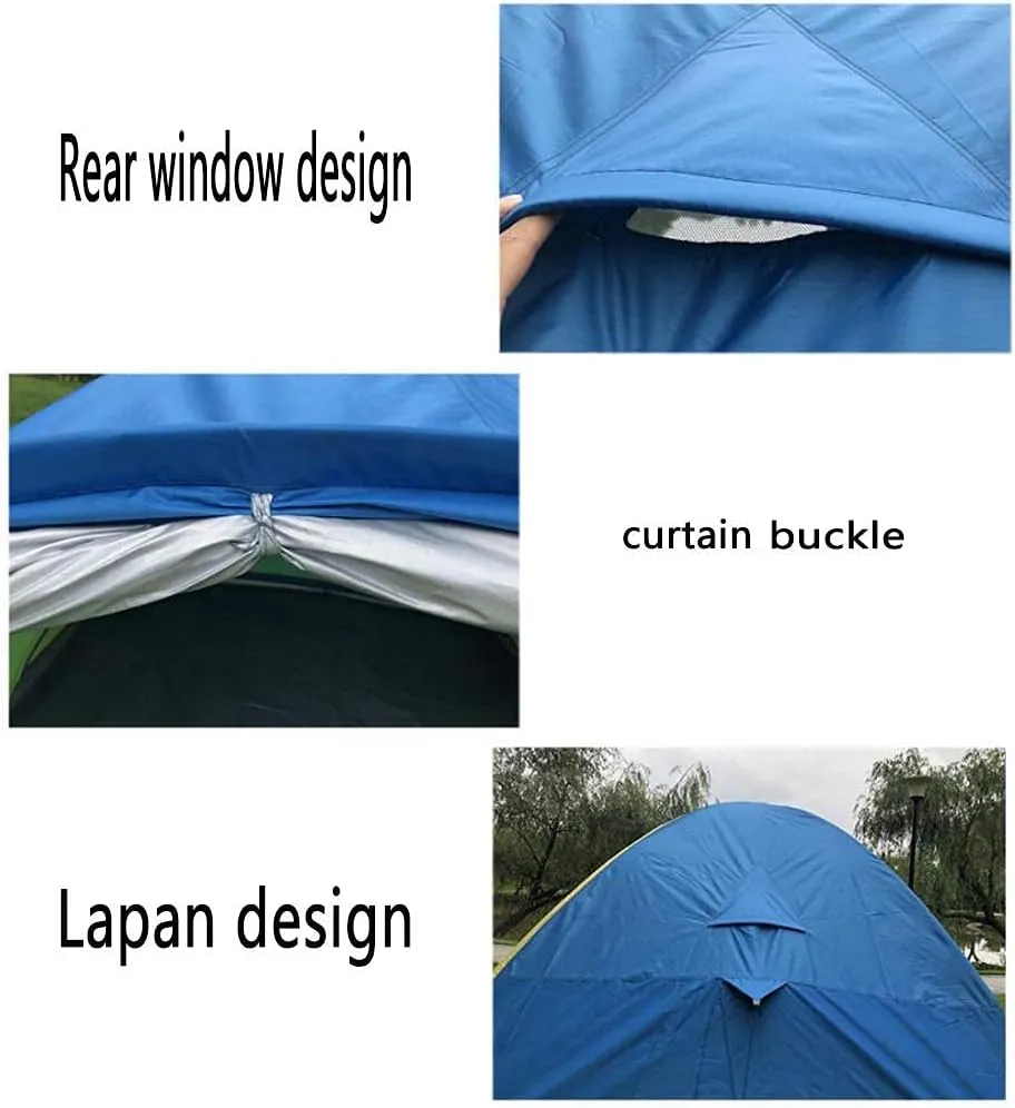 NIEH Tent,Dome Family Waterproof Camping Tent,Outdoor Hiking Easy Set Up 3-4 People Orange 114x59inch