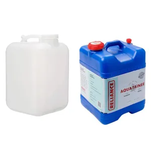 North Mountain Supply 5 Gallon Vented Plastic Hedpak/Carboy & Reliance Products Aqua-Tainer 7 Gallon Rigid Water Container, Blue, 11.3 Inch x 11.0 Inch x 15.3 Inch