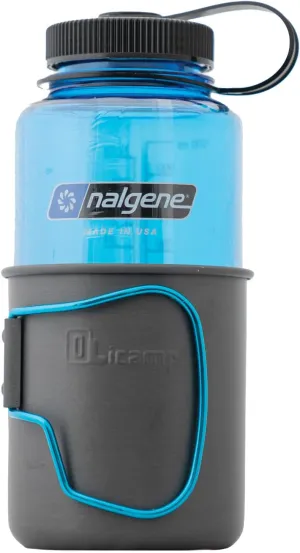 Olicamp Space Saver Mug Nalgene Sustain Tritan BPA-Free 32oz Wide Mouth Water Bottle Combo, Slate Blue