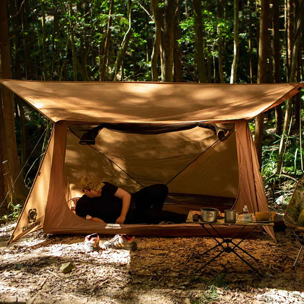 OneTigris Backwoods Bungalow Ultralight Bushcraft 1-2 person Shelter - OD Green