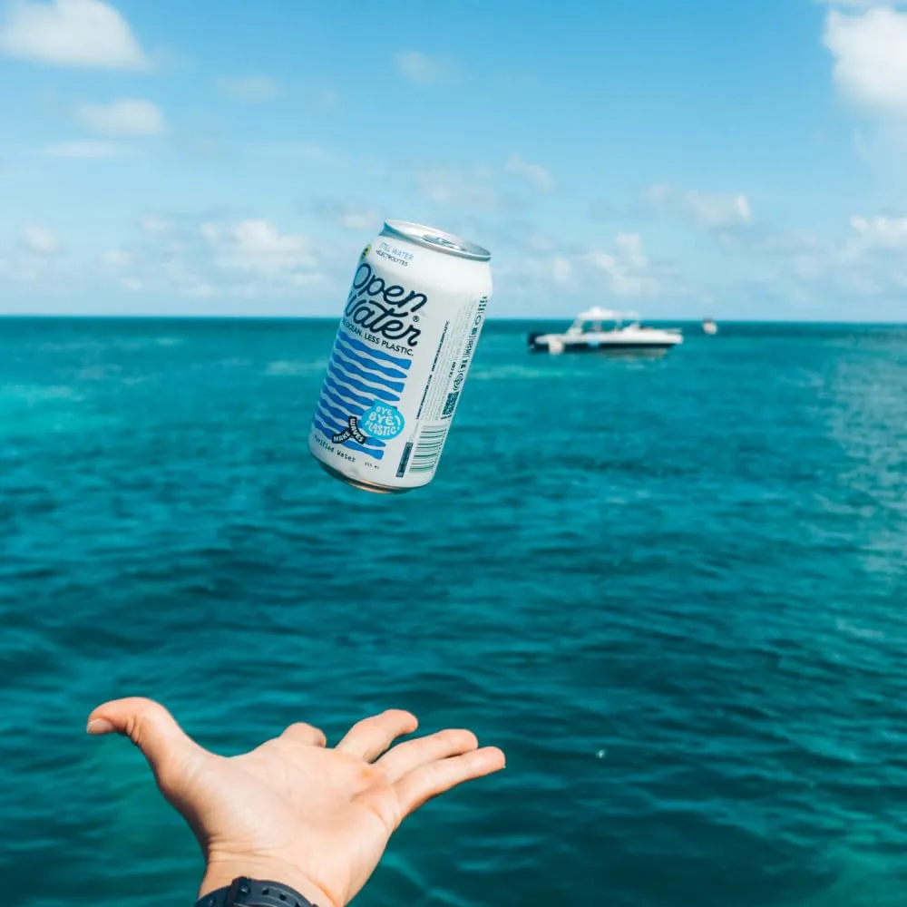 Open Water Still 12oz cans (1 case, 12 cans) - Sustainable Aluminum Canned Still Water With Electrolytes - 7.0 pH Balanced BPA-Free Ultra-Purified Water