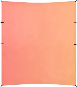 Orange Gradient Beach Cabana Tent UPF50 Waterproof Large Sun Shade with Carrying Bag for Camping Trips, Fishing, Backyard Fun or Picnics