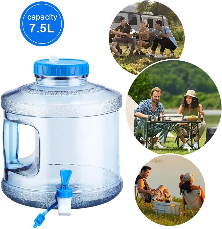 Orgone 7.5L Portable Water Container Multifunction Drinking Water Jug Large Capacity Water Storage Container with Faucet for Hiking Self-Driving Tour Available in all capacity sizes