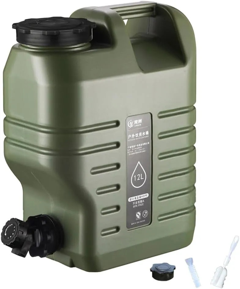 Orgonite Camping Water Container, Water Storage Water Tank Water Jug with Faucet, Portable Camping Bucket with Tap Spigot BPA Free Emergency Water Storage Container for Outdoor Camping Picnic Hiking