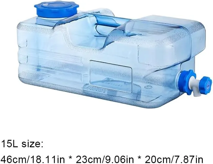 Orgonite Water Storage Containers, Camping Water Container, Portable Water Tank with Faucet Camping Bucket with Tap Water Jug with Spigot BPA Free Emergency Water Storage for Outdoor Camping Hiking