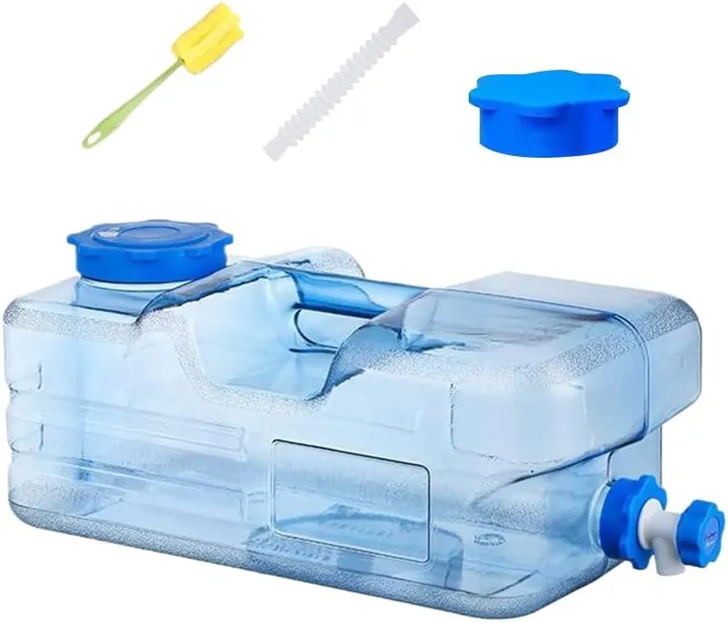 Orgonite Water Storage Containers, Camping Water Container, Portable Water Tank with Faucet Camping Bucket with Tap Water Jug with Spigot BPA Free Emergency Water Storage for Outdoor Camping Hiking