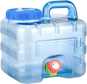Orgonite Water Storage Containers, Camping Water Container, Portable Water Tank with Faucet Camping Bucket with Tap Water Jug with Spigot BPA Free Emergency Water Storage for Outdoor Camping Hiking