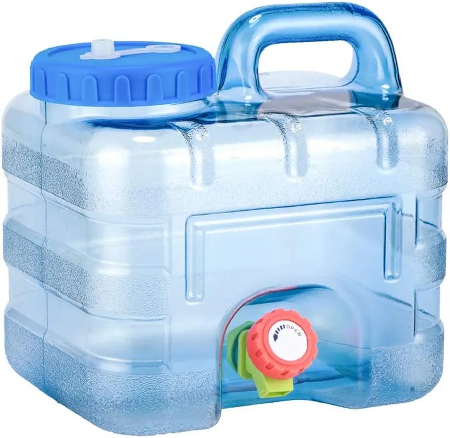Orgonite Water Storage Containers, Camping Water Container, Portable Water Tank with Faucet Camping Bucket with Tap Water Jug with Spigot BPA Free Emergency Water Storage for Outdoor Camping Hiking