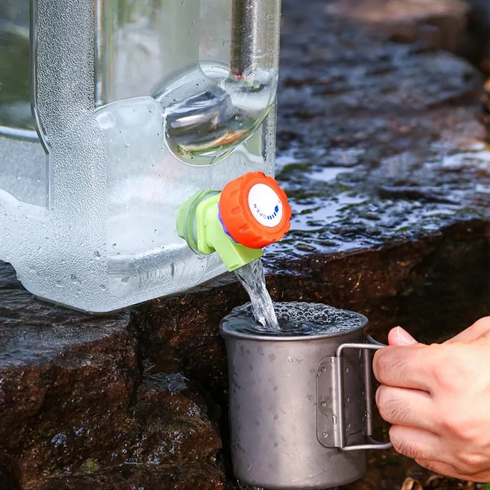 Orgonite Water Storage Containers, Camping Water Container, Portable Water Tank with Faucet Camping Bucket with Tap Water Jug with Spigot BPA Free Emergency Water Storage