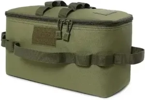 Outdoor Camping Tank Storage Bag Large Capacity Ground Picnic Cookware Utensils Kit Bag(Green)