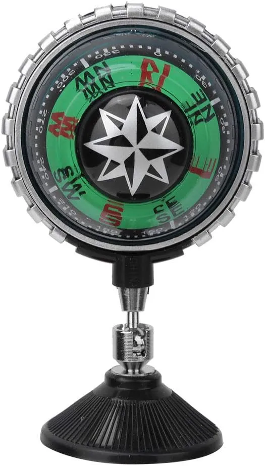 Outdoor Compass, Car Compass Ball, Plastic Portable Car Compass Guide Ball Outdoor Vehicle Decoration Navigation Tools for Christmas and Valentine's Day