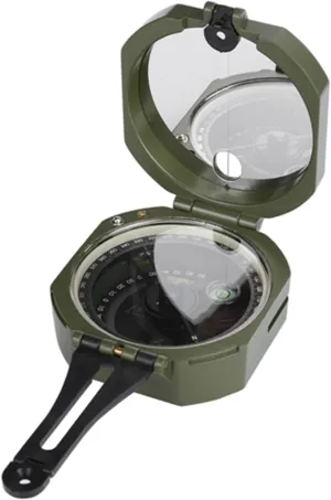 Outdoor Fluorescent Compass High Accuracy for Orienteering Aluminum Alloy Green 1 Pack