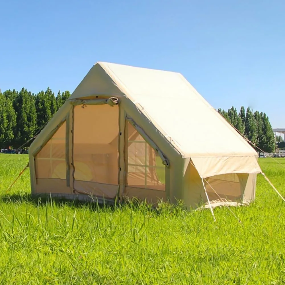 Outdoor Inflatable Tent, Thickened Oxford Cloth Large Space Camping Overnight Travel Equipment Rainproof Small House