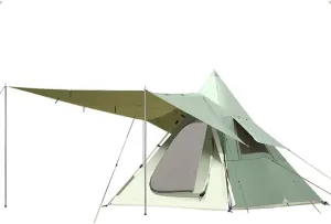 Outdoor Tipi Tent Portable Tent Water-Resistant & UV Protection Sun Shelter Camping Tent with Carrying Bag for Camping, Hiking, Climbing, Travel