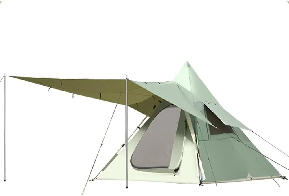 Outdoor Tipi Tent Portable Tent Water-Resistant & UV Protection Sun Shelter Camping Tent with Carrying Bag for Camping, Hiking, Climbing, Travel