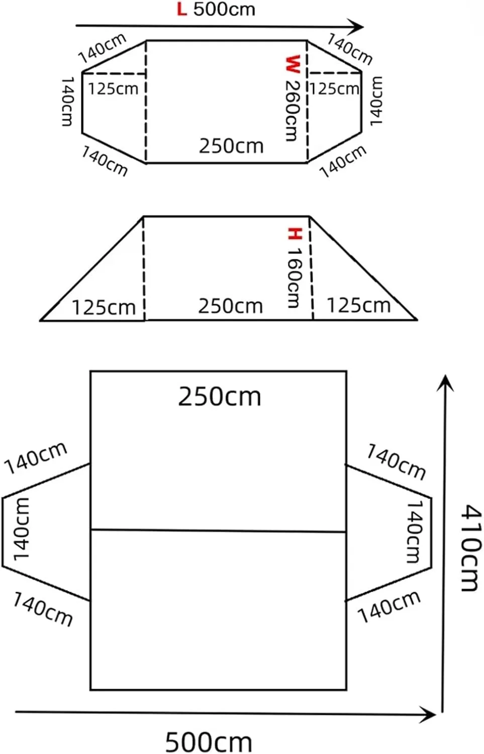 Outdoor Windproof Camp Tent 4 Season Tent Sun Shelter Compatible with Family Camping Hunting Fishing Beach Tent (Agr Polyester)