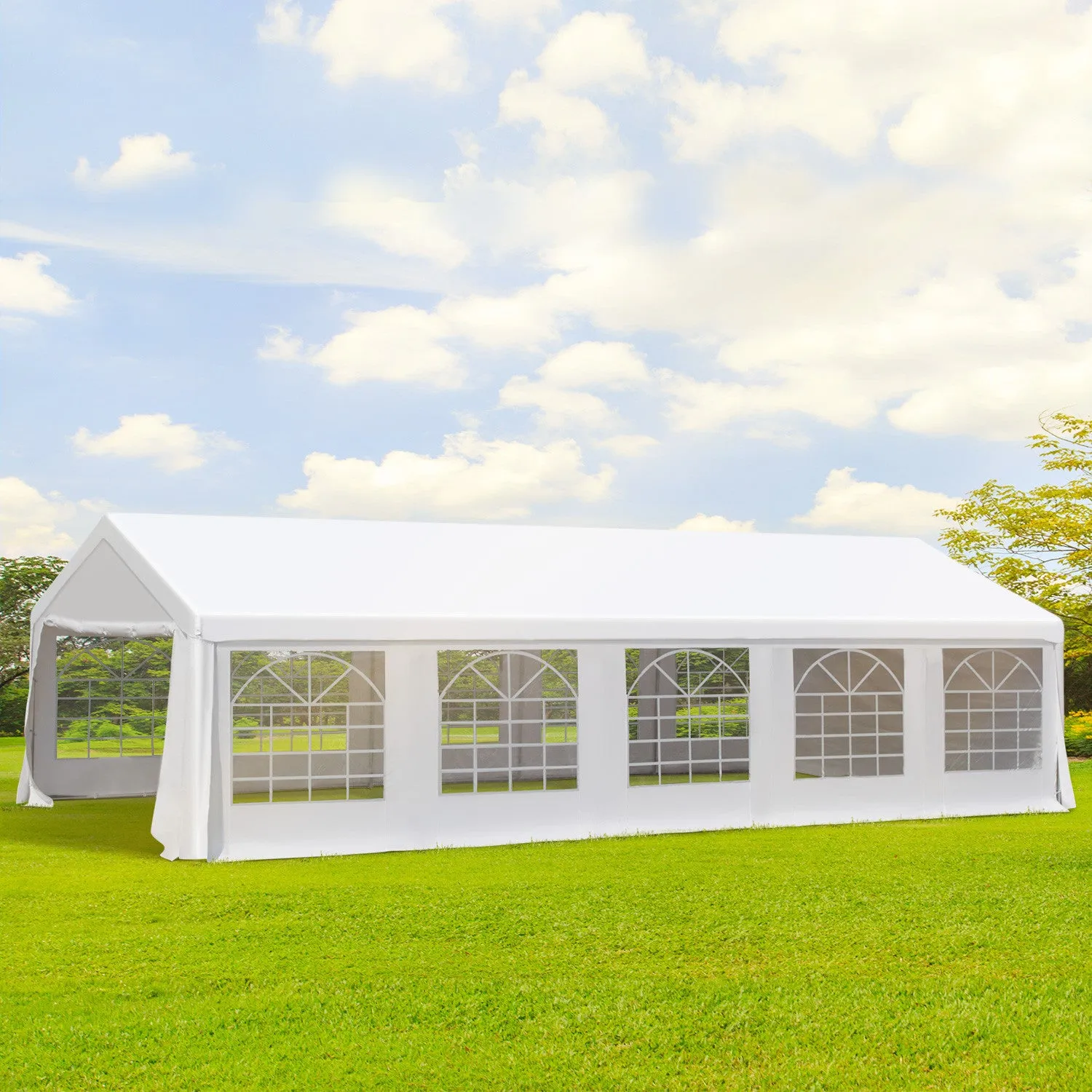 Outsunny 20'x33' Large Party Tent & Carport With Removable Sidewalls And Windows, Portable Garage Ca|Outsunny Tente D'abri D'auto 32' X 20'