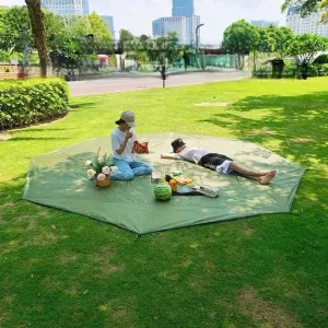 Oversized Waterproof Camping Mat – 4.1x4.1m Hexagon/Octagon Tarp for Beach, Travel, Picnic, & Outdoor Shade