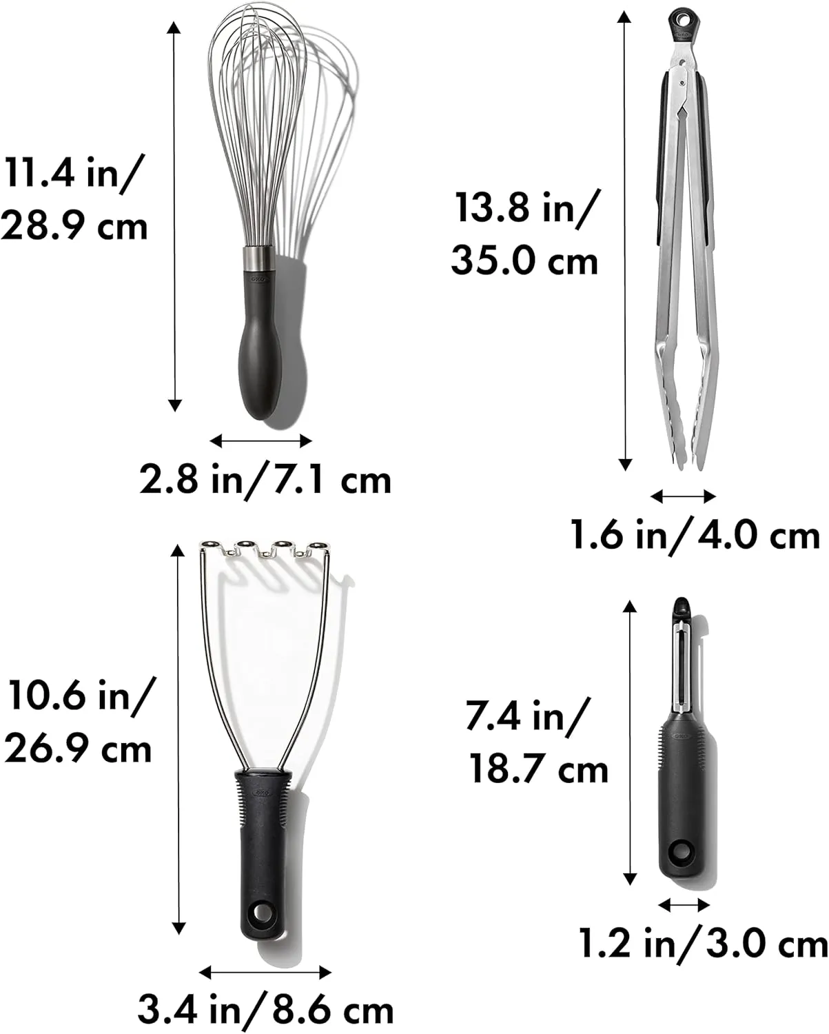 OXO Good Grips Stainless Steel Essential 4-Piece Kitchen Gadget Set