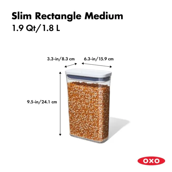 OXO Pop Container Slim Rectangle Medium - 1.9 QT