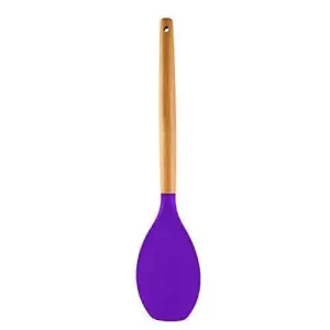 P-Plus International Silicone Cooking Spoon – BPA Free, Heat-Resistant, Non-Stick (Purple)