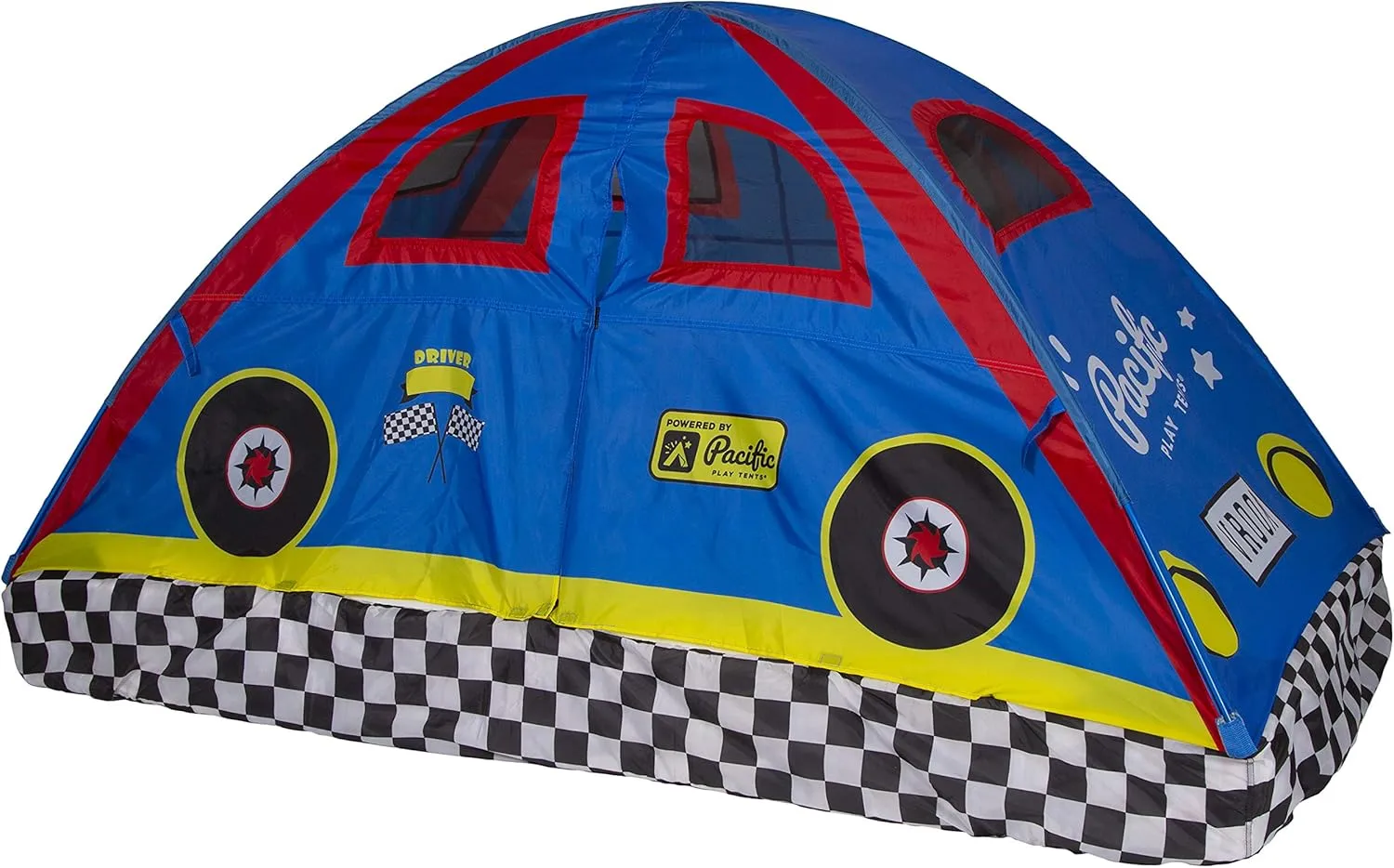 Pacific Play Tents 19710 Kids Rad Racer Bed Tent Playhouse - Twin Size , Yellow