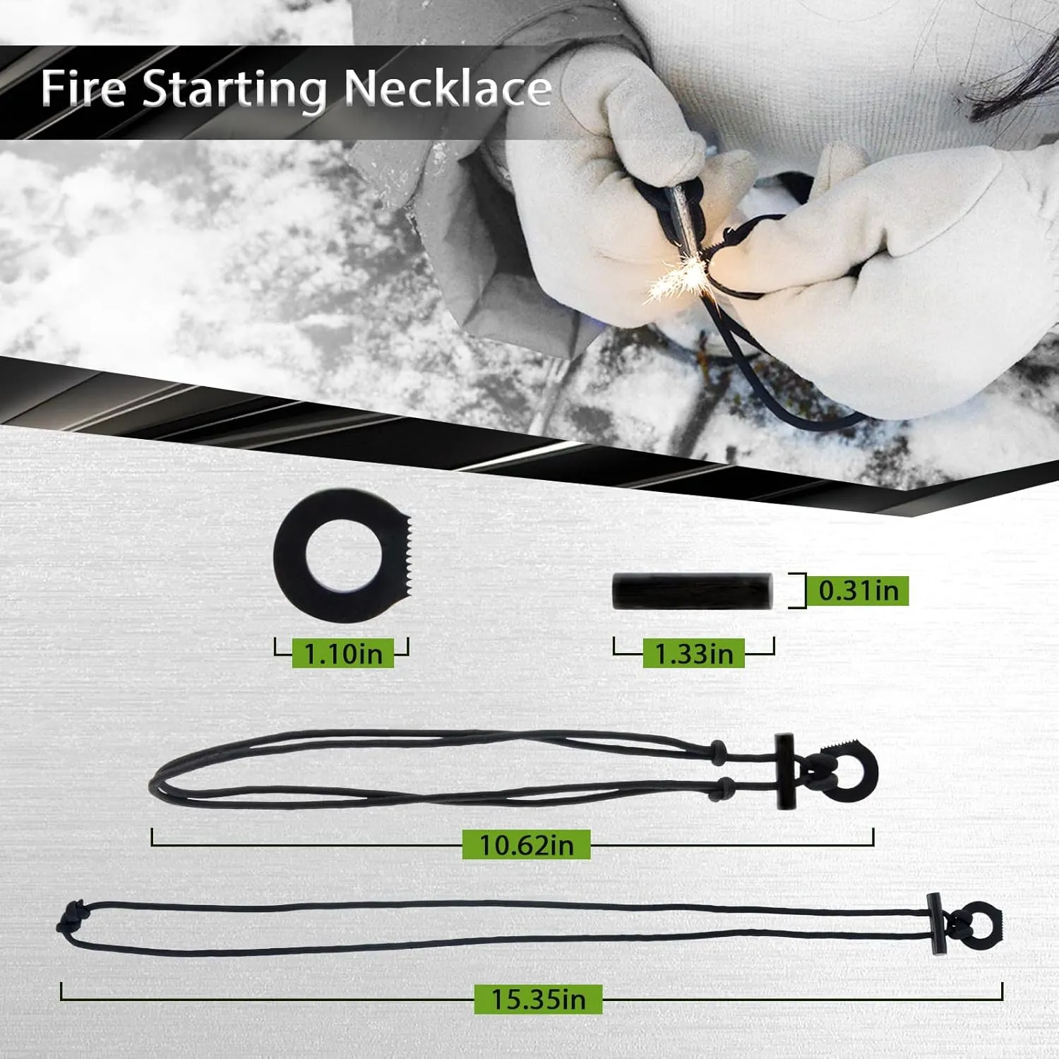 Paracord Survivor Set, Multipurpose Survival Tool with Paracord for Camping, Hunting & Outdoor Emergencies