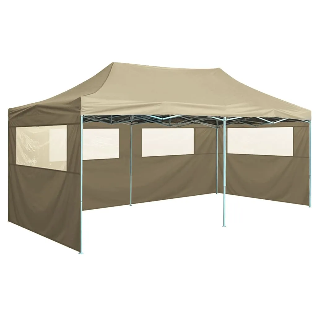 Party Tent Outdoor Canopy Folding Patio Gazebo with 4 Sidewalls Steel