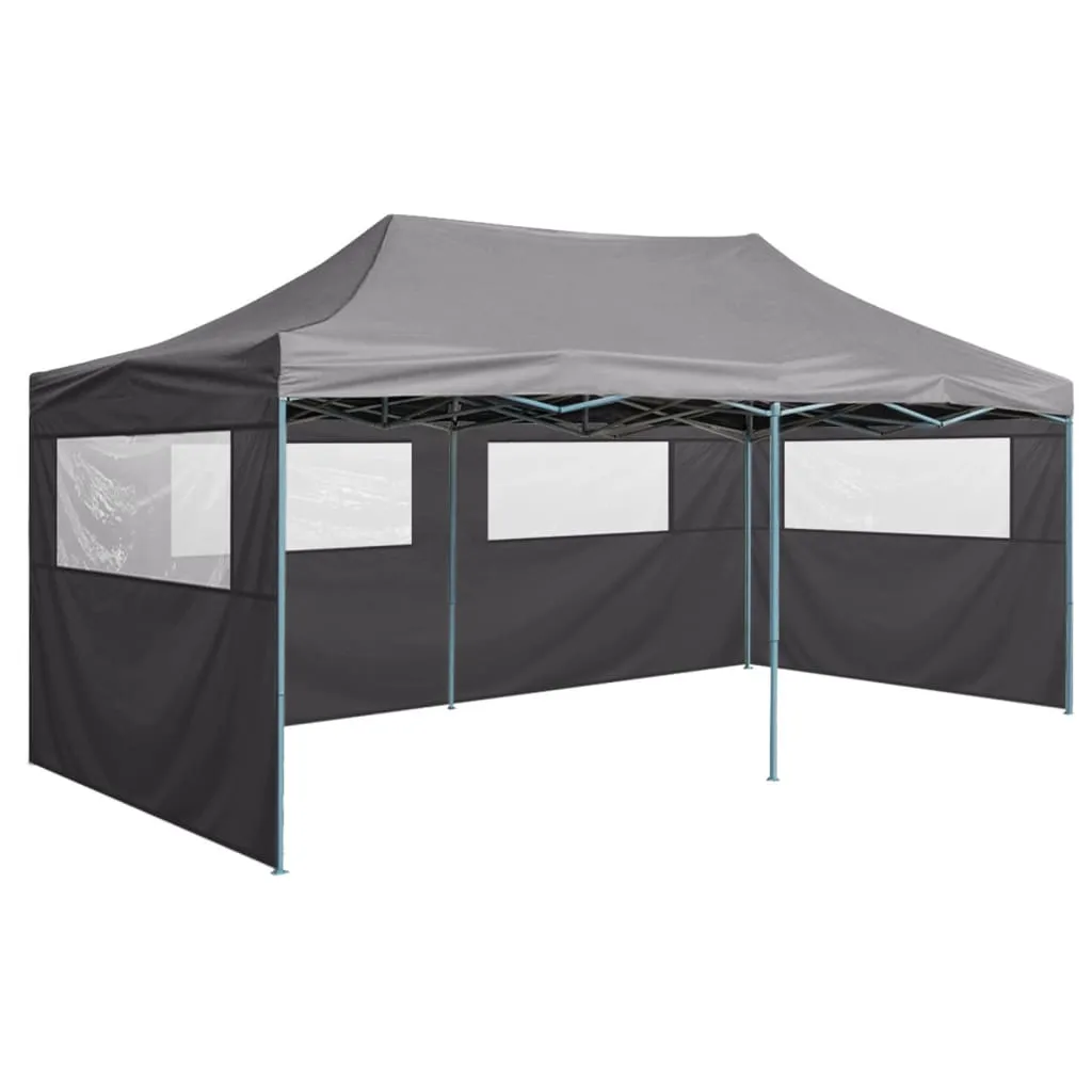 Party Tent Outdoor Canopy Folding Patio Gazebo with 4 Sidewalls Steel