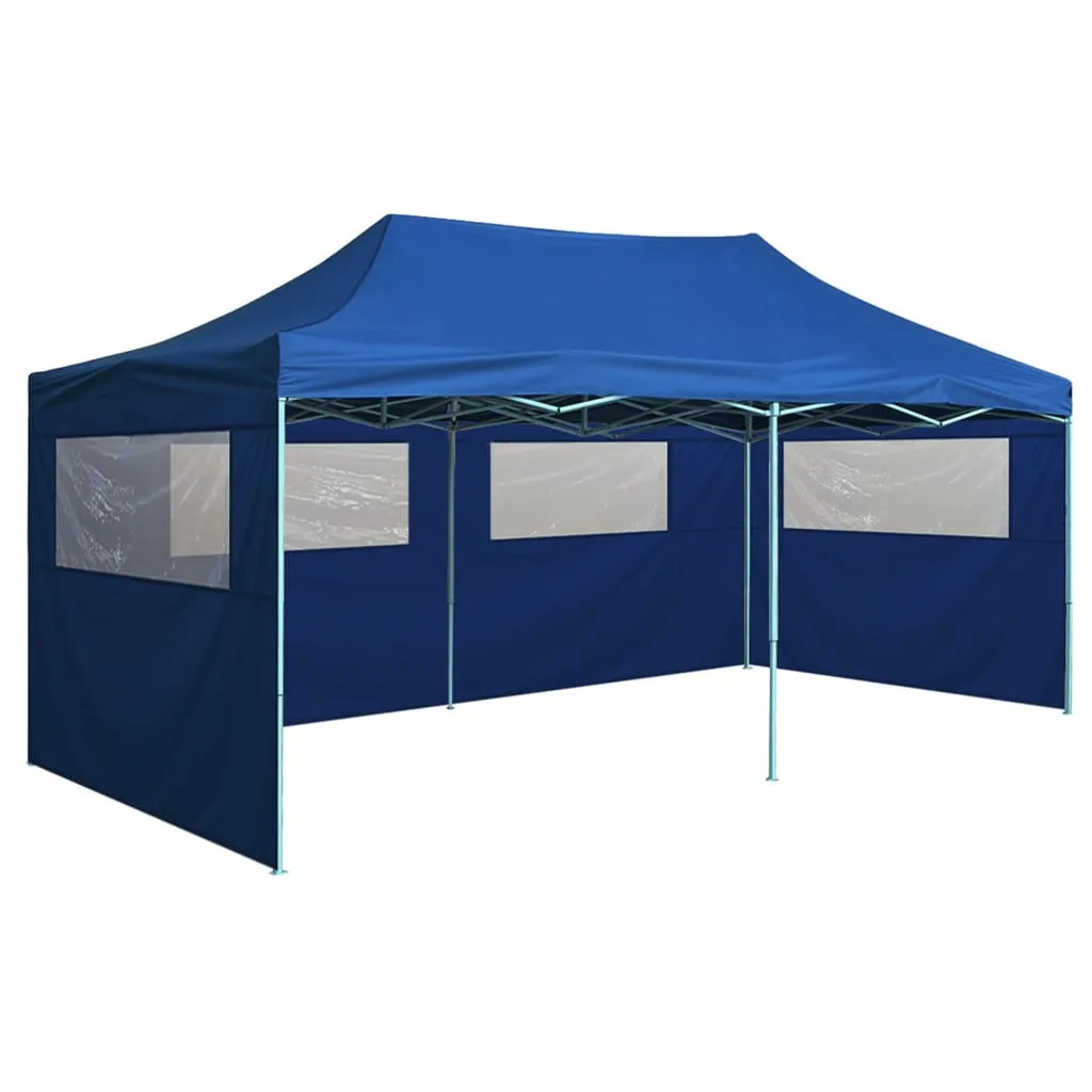 Party Tent Outdoor Canopy Folding Patio Gazebo with 4 Sidewalls Steel