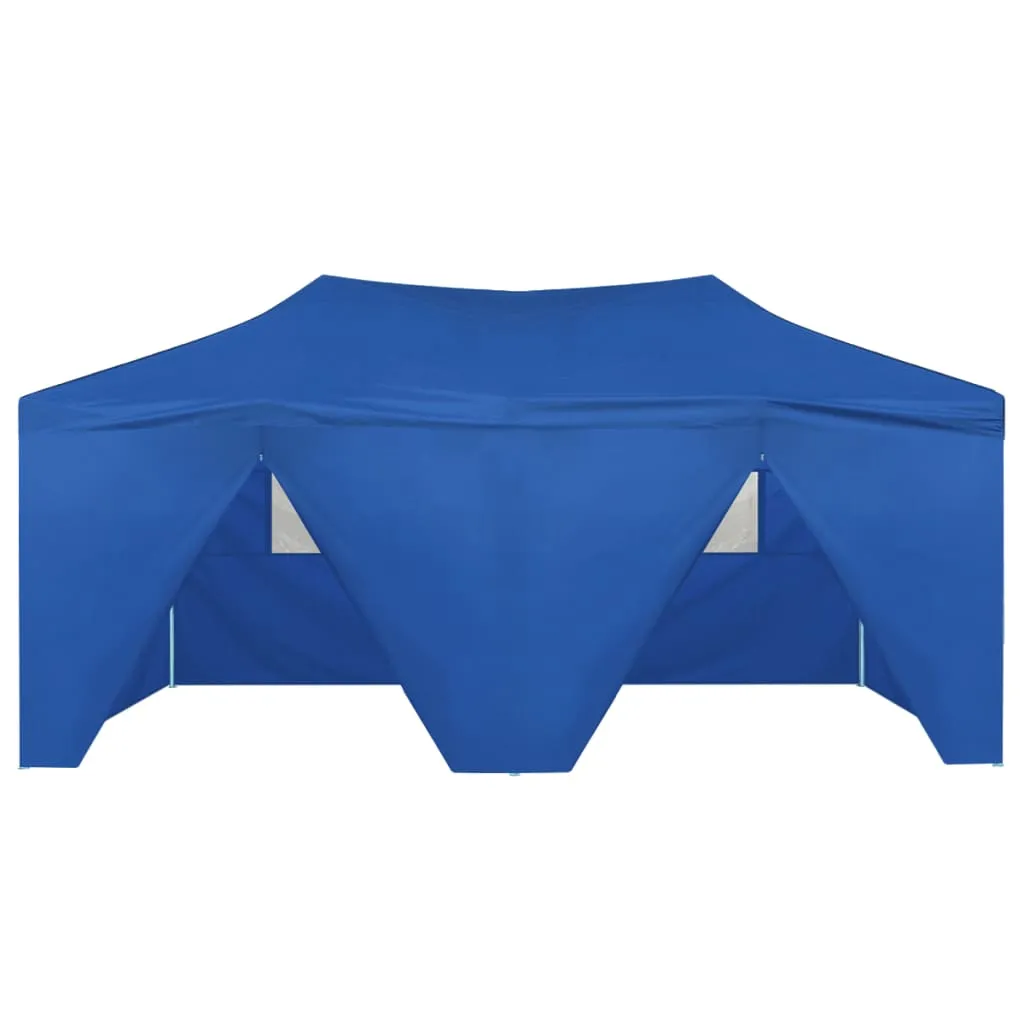 Party Tent Outdoor Canopy Folding Patio Gazebo with 4 Sidewalls Steel