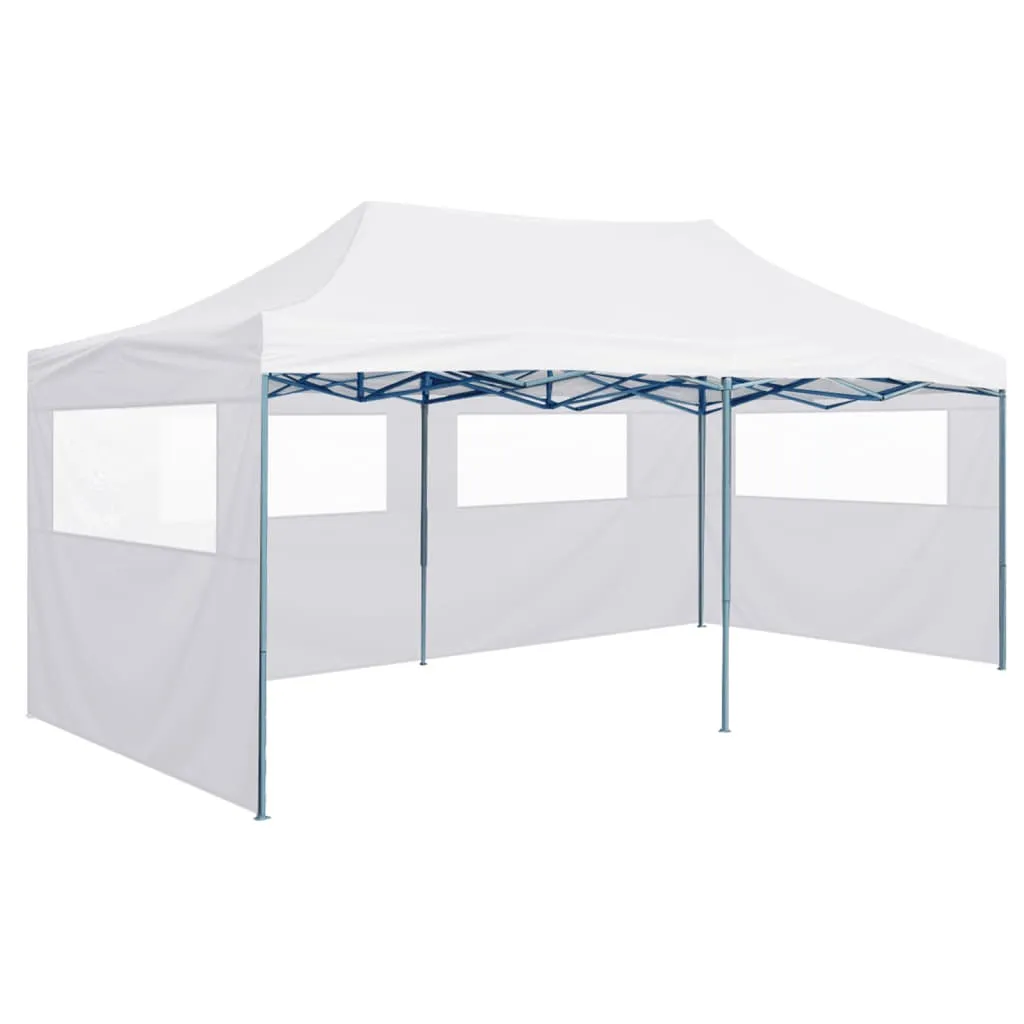Party Tent Outdoor Canopy Folding Patio Gazebo with 4 Sidewalls Steel