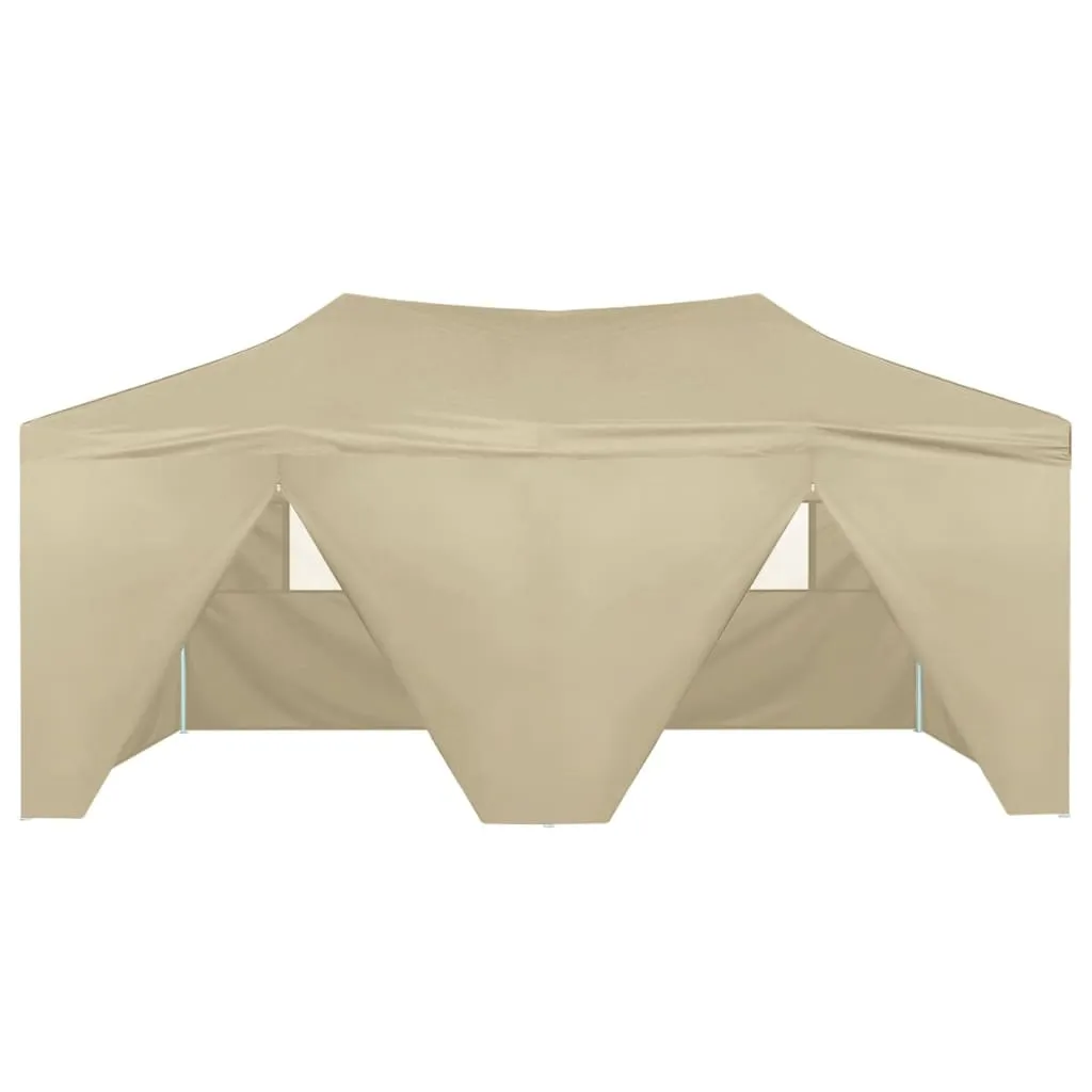Party Tent Outdoor Canopy Folding Patio Gazebo with 4 Sidewalls Steel