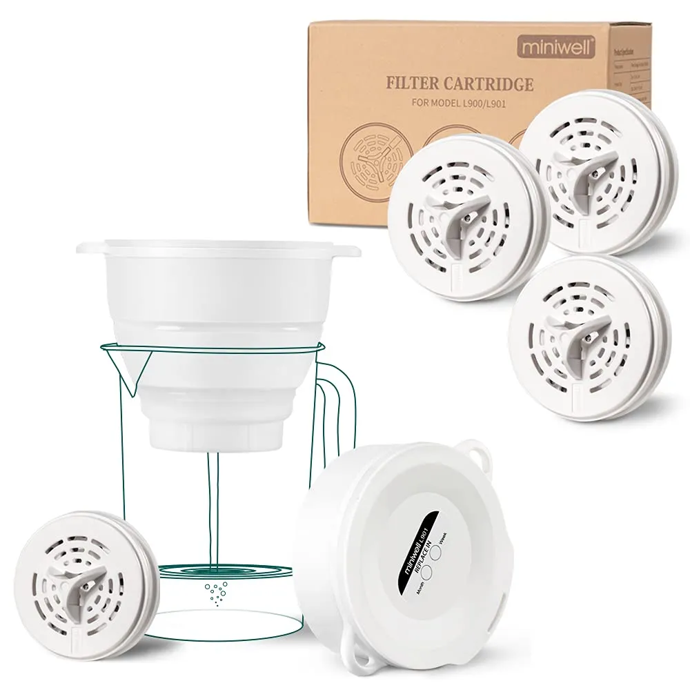 Personal Water Filter Pack with Replacements - Water Purifier Survival Gear- Portable Water Filtration System - Removable Water Filter Hiking Camping Emergency Preparedness - Straw
