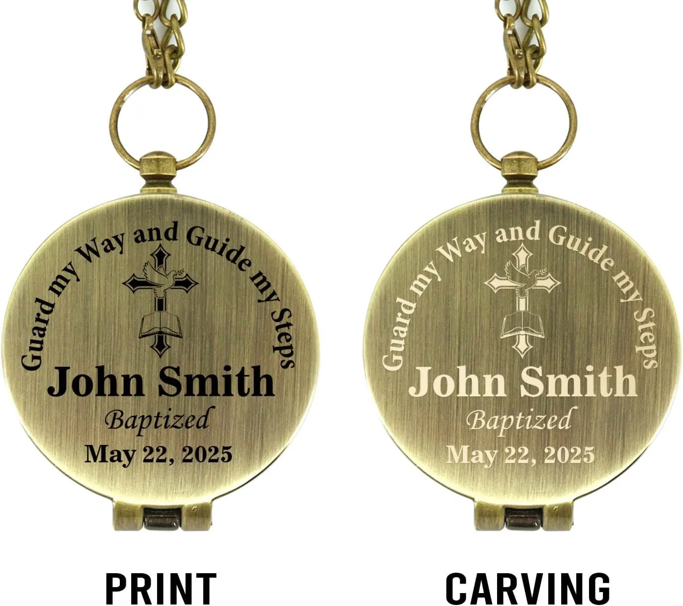 Personalized Brass Antique Compass Confirmation Gifts for Teenage Boys, Custom Engraved Compass Baptism Gift for Men Grandson Form Grandma & Papa, First Communion Gifts for Boys