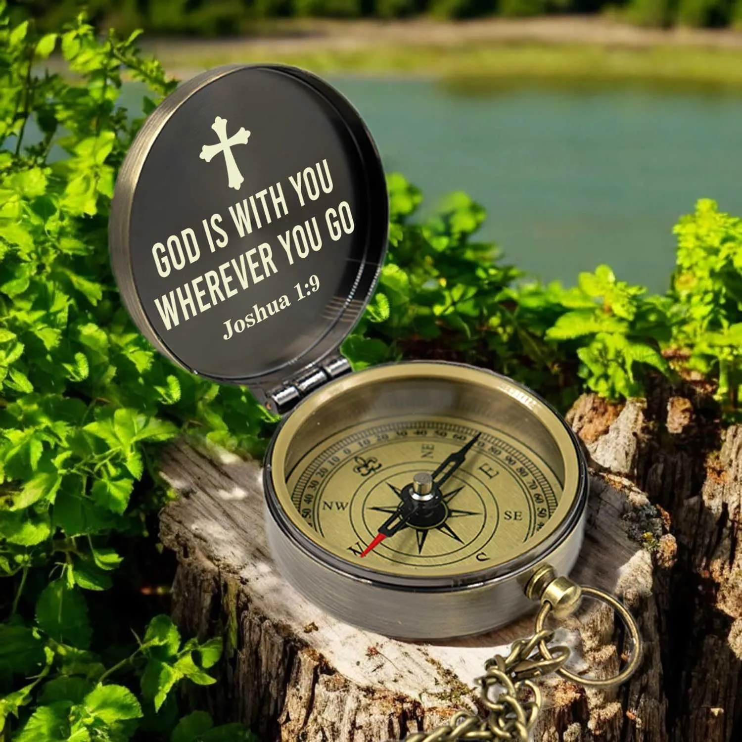 Personalized Brass Antique Compass Confirmation Gifts for Teenage Boys, Custom Engraved Compass Baptism Gift for Men Grandson Form Grandma & Papa, First Communion Gifts for Boys