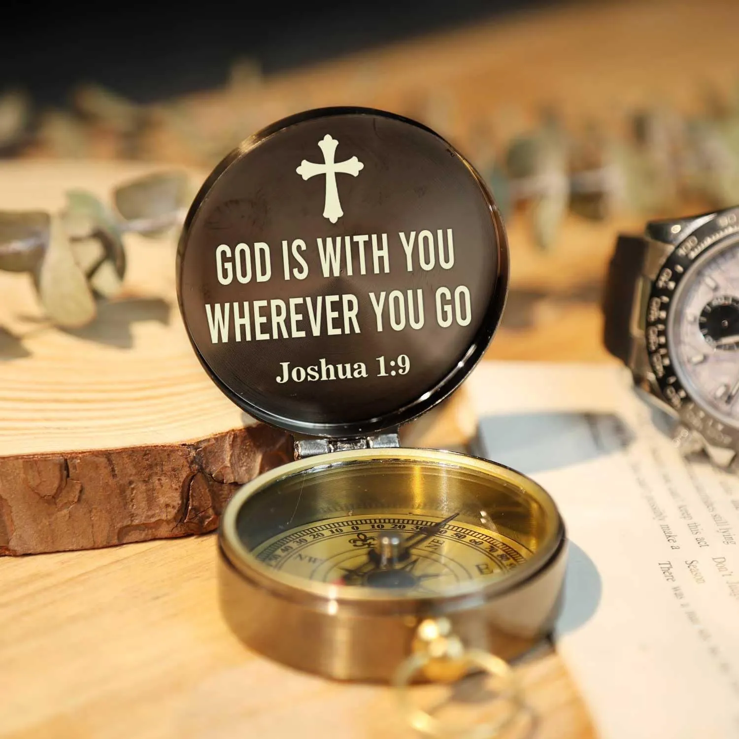 Personalized Brass Antique Compass Confirmation Gifts for Teenage Boys, Custom Engraved Compass Baptism Gift for Men Grandson Form Grandma & Papa, First Communion Gifts for Boys